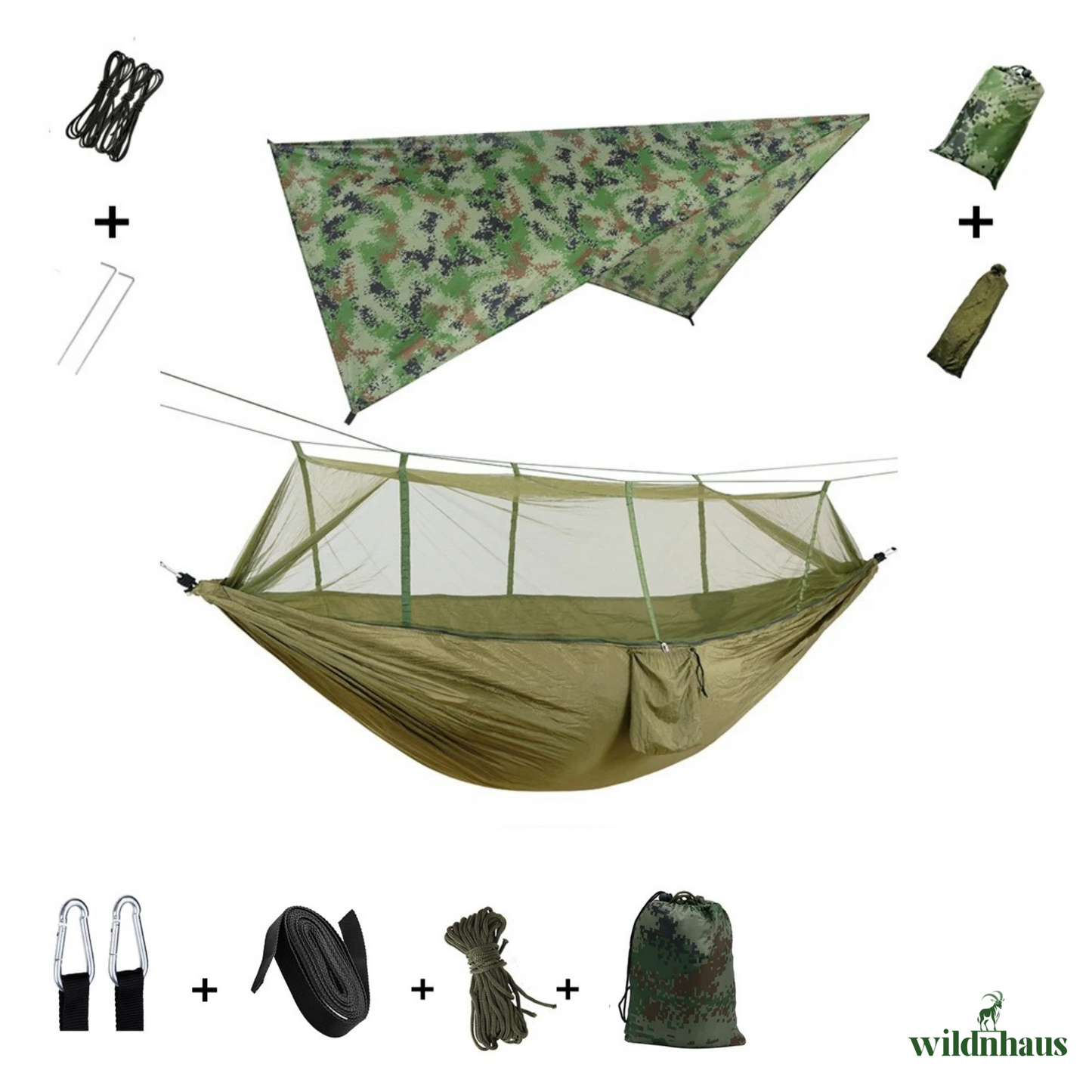 EYRIE Ultralight Camping Hammock, Net and Rain cover