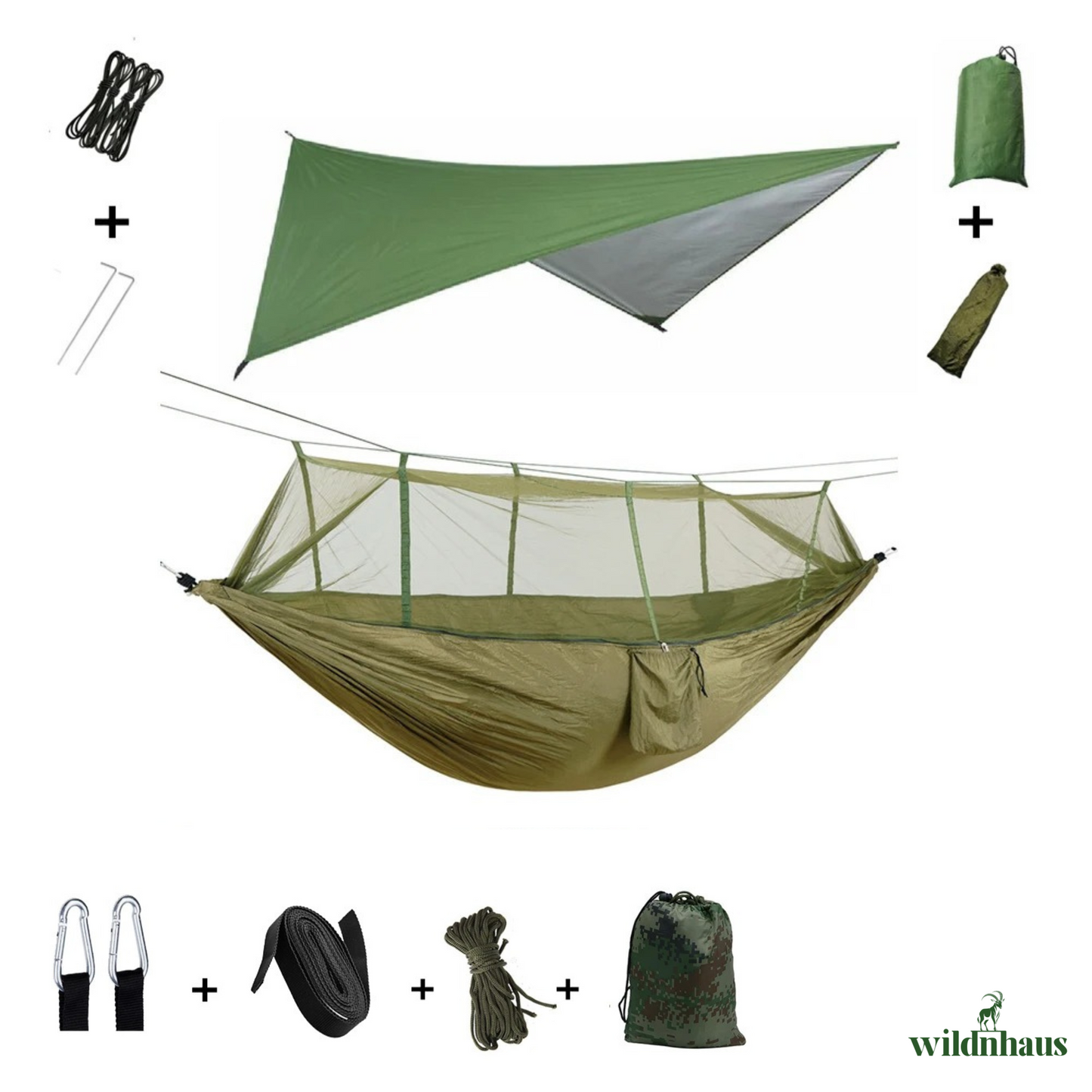 EYRIE Ultralight Camping Hammock, Net and Rain cover