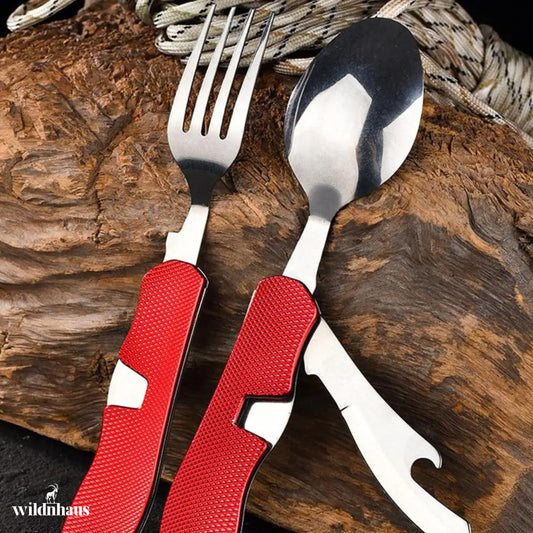 4-in-1 Folding Camping Cutlery