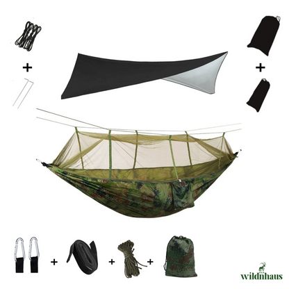 EYRIE Ultralight Camping Hammock, Net and Rain cover