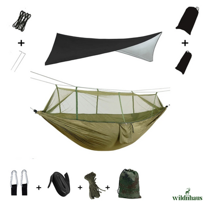 EYRIE Ultralight Camping Hammock, Net and Rain cover
