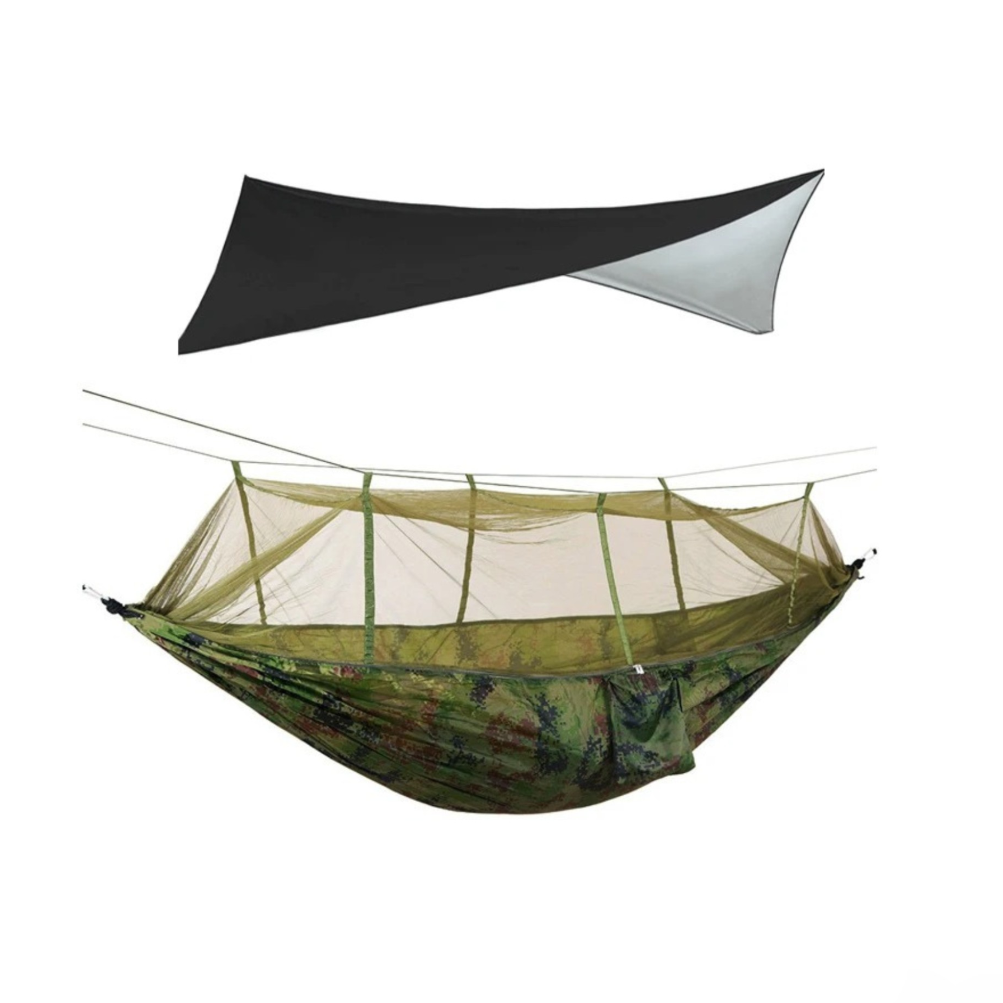 EYRIE Ultralight Camping Hammock with Bug Net & Rain Cover