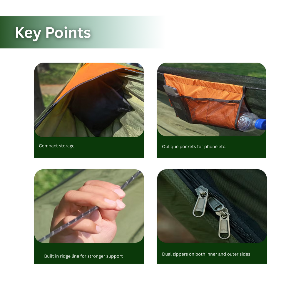 SVALA Camping Hammock With Bug Net