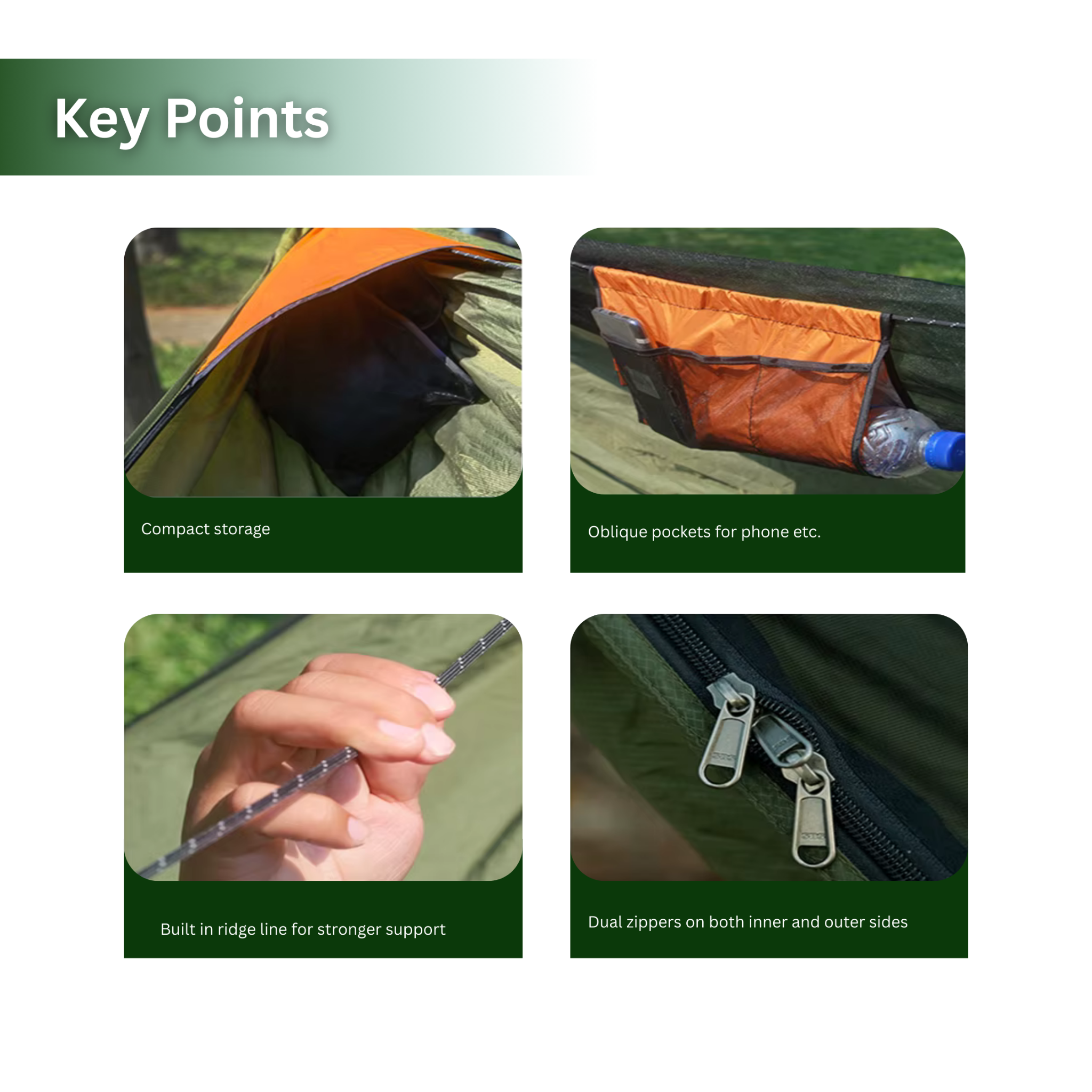 SVALA Camping Hammock With Bug Net