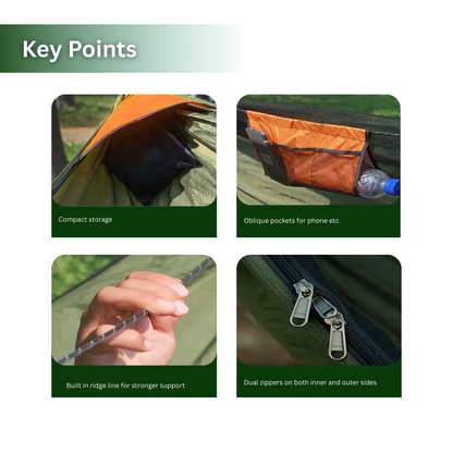 SVALA Camping Hammock With Bug Net