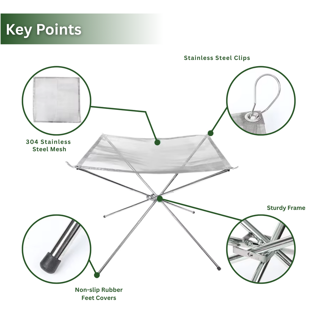 Stainless Steel Mesh Camp Fire Pit