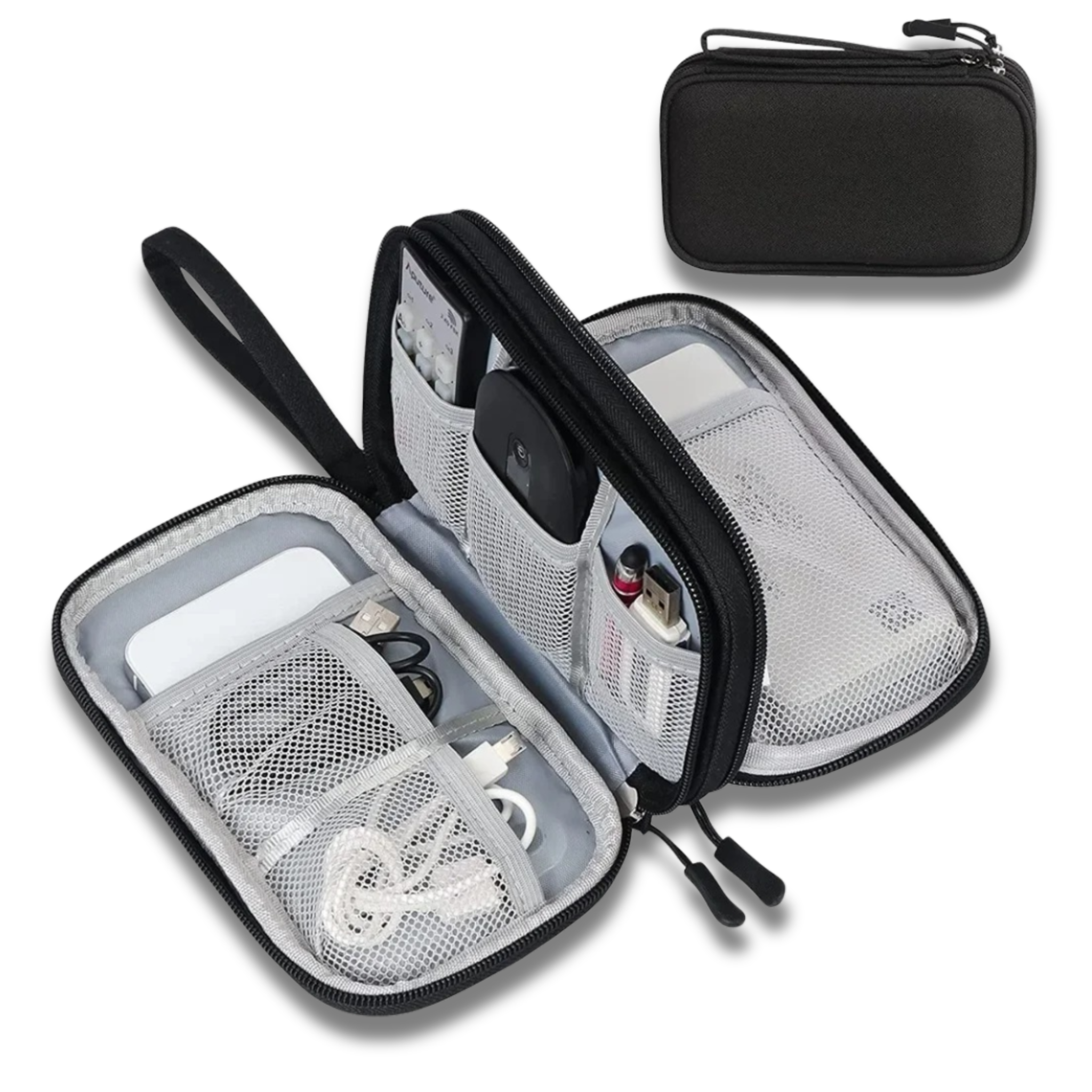 Electronics Travel Organizer Bag - Keep Cables & Chargers Organized On-The-Go