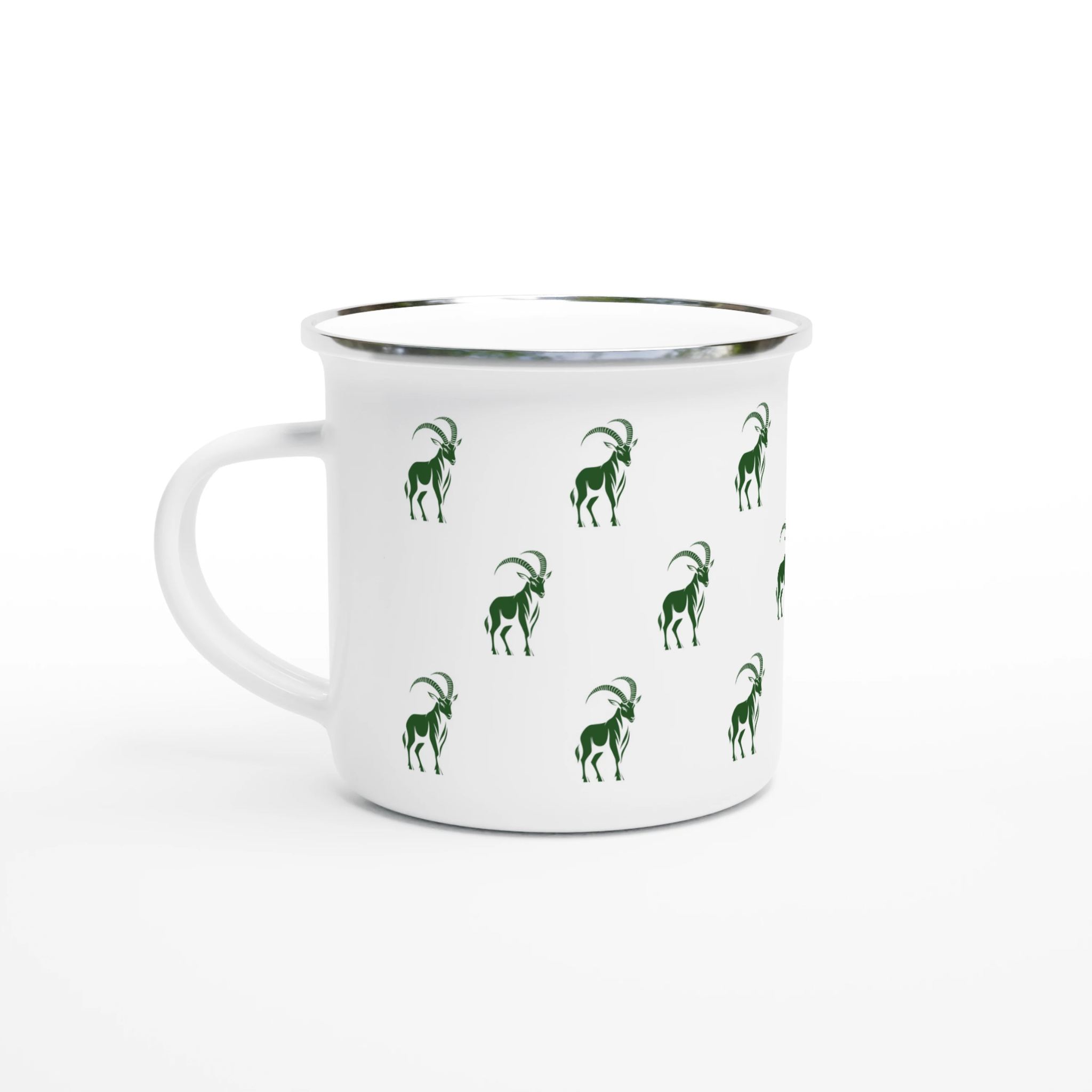 Enamel Mug - Ibex Goat Pattern Design