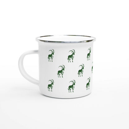 Enamel Mug - Ibex Goat Pattern Design