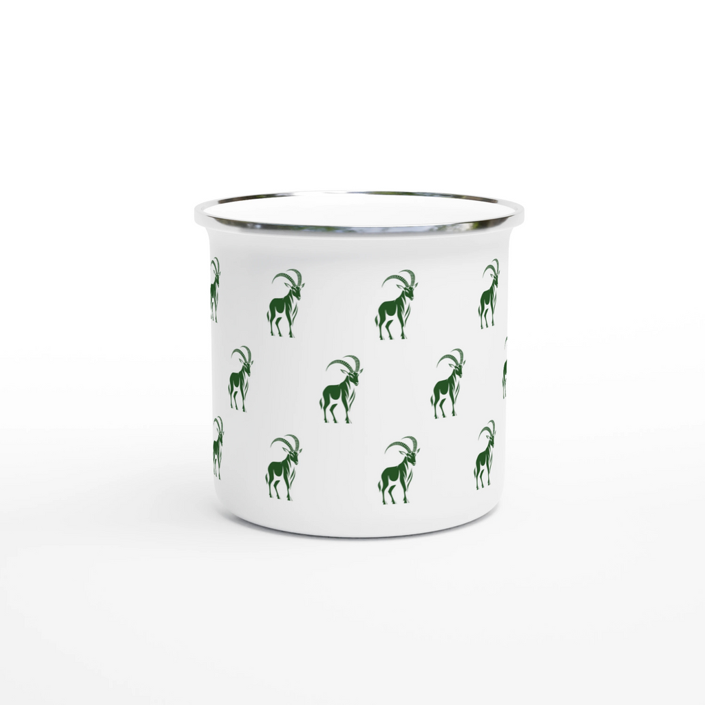 Enamel Mug - Ibex Goat Pattern Design
