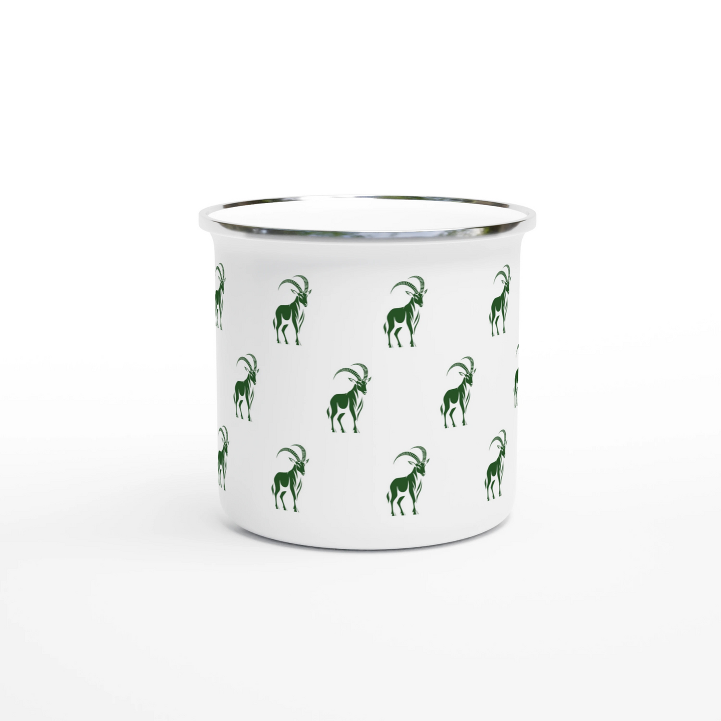Enamel Mug - Ibex Goat Pattern Design