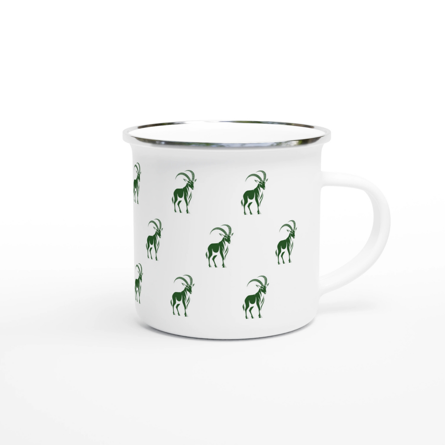 Enamel Mug - Ibex Goat Pattern Design