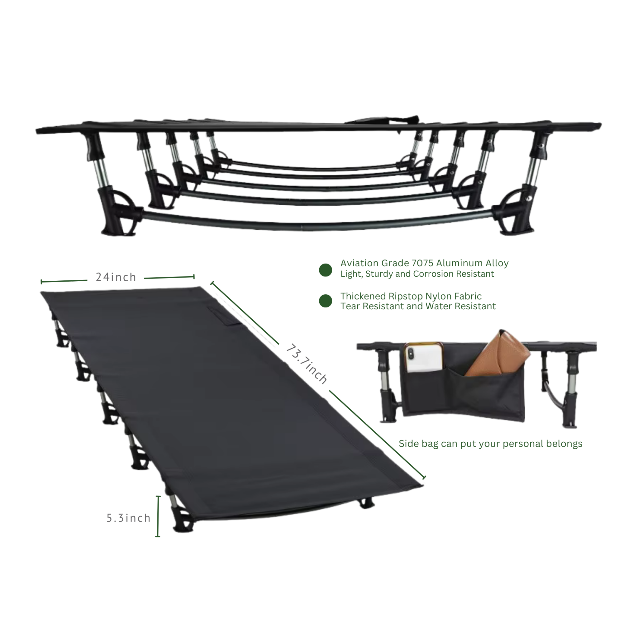 SKOGR Ultralight Folding Camp Bed