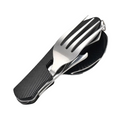 4-in-1 Folding Camping Cutlery Set - Compact Travel Utensils for Outdoor Adventures