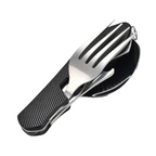 4-in-1 Folding Camping Cutlery Set - Compact Travel Utensils for Outdoor Adventures