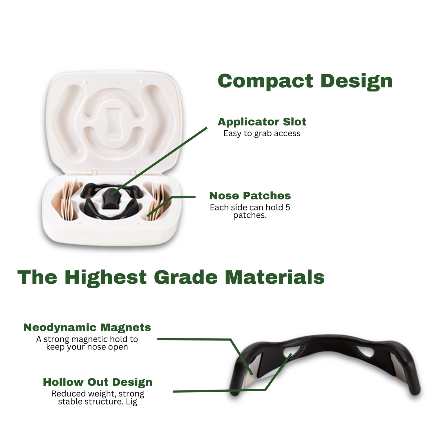 PeakAIR Magnetic Nasal Dilators Kit