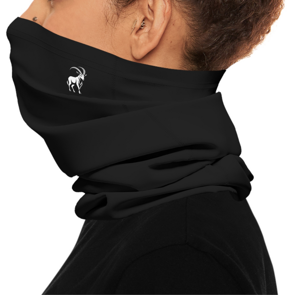 Ibex Emblem Lightweight Neck Gaiter - Coal Black