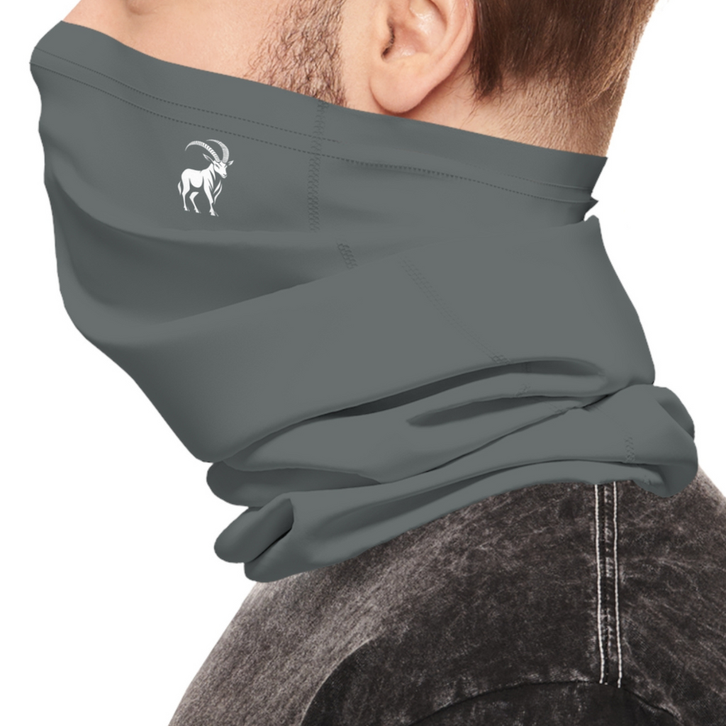 Ibex Emblem Lightweight Neck Gaiter - Smoke Grey