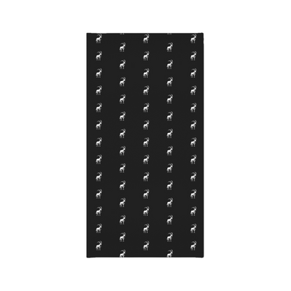 Ibex Pattern Lightweight Neck Gaiter - Coal Black