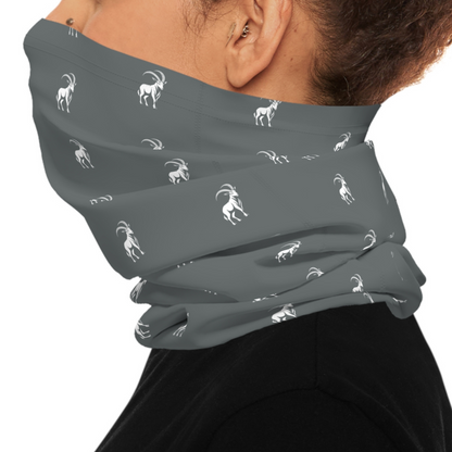 Ibex Pattern Lightweight Neck Gaiter - Smoke Grey
