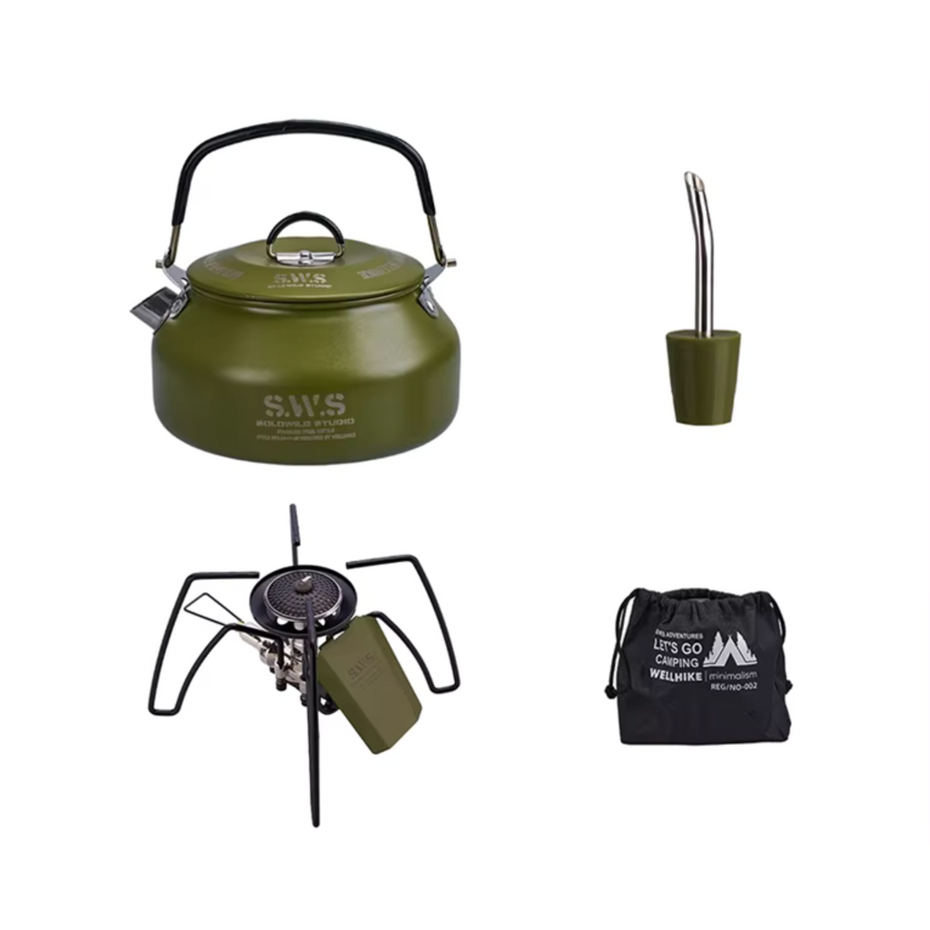 Camping Kettle and Stove Set