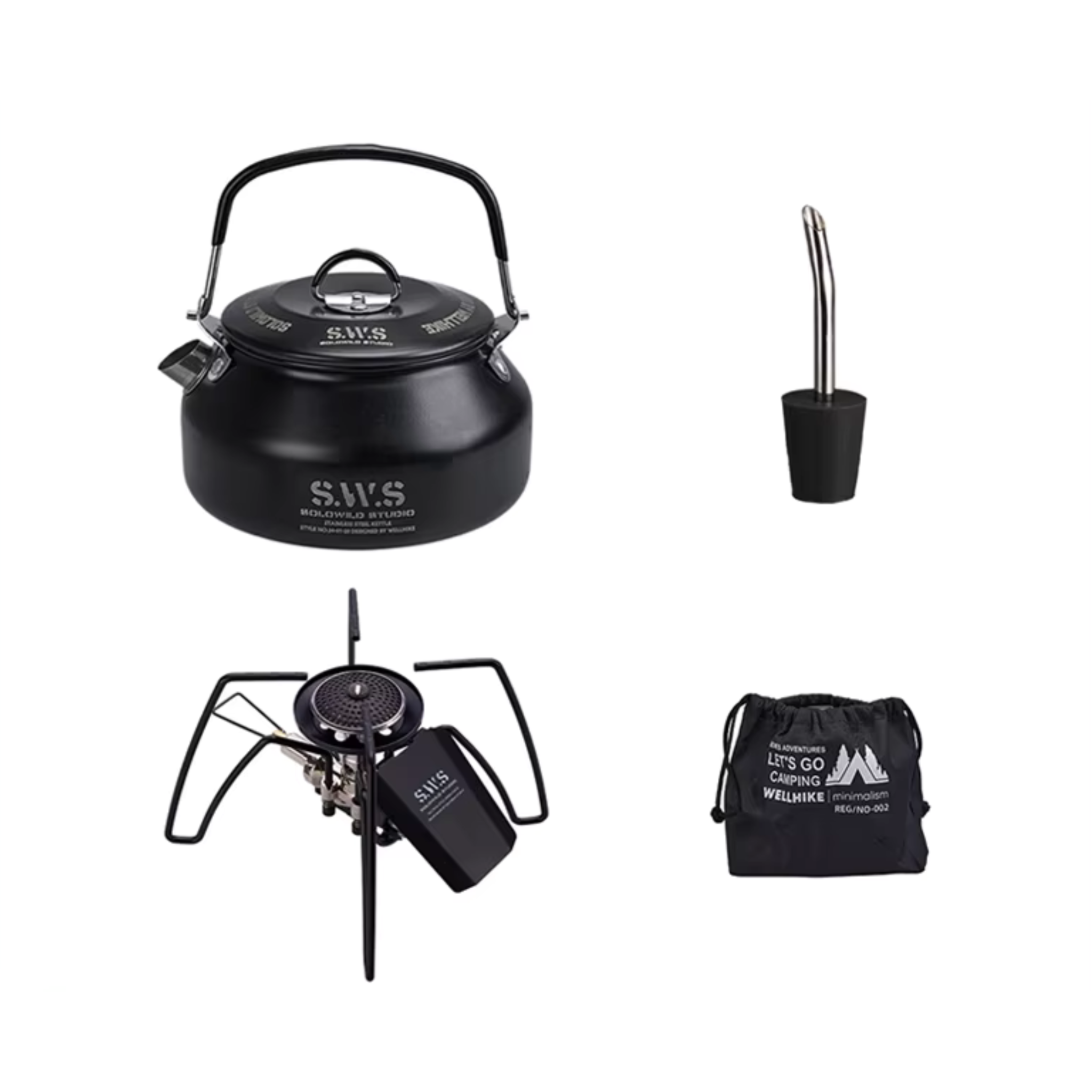 Camping Kettle and Stove Set