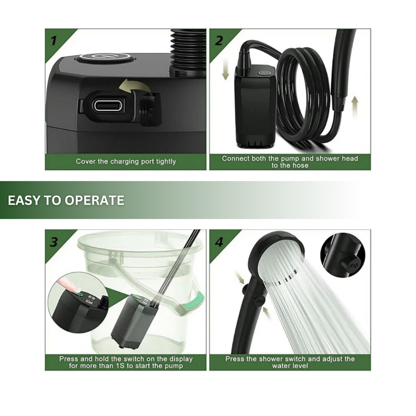 Portable Rechargeable Camping Shower